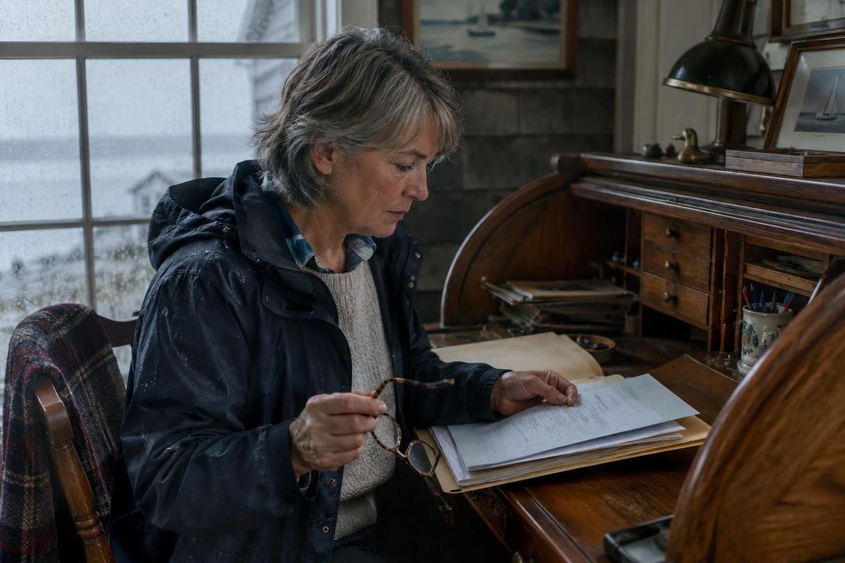An heir sorting a parent's accounts at an old desk before using an inherited IRA RMD calculator